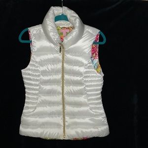 Lilly Pulitzer Puffer Vest White NWOT